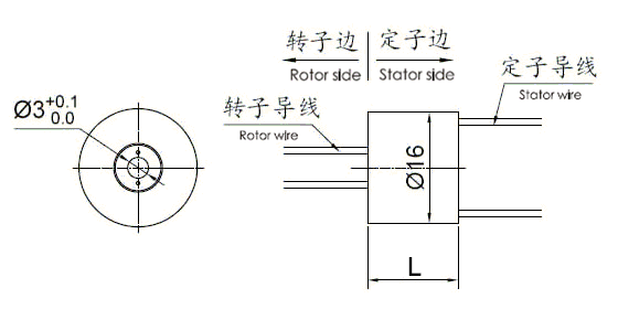 h0316H0316（孔径3mm）微型过孔米兰体育最近消息 系列滑环外形图纸